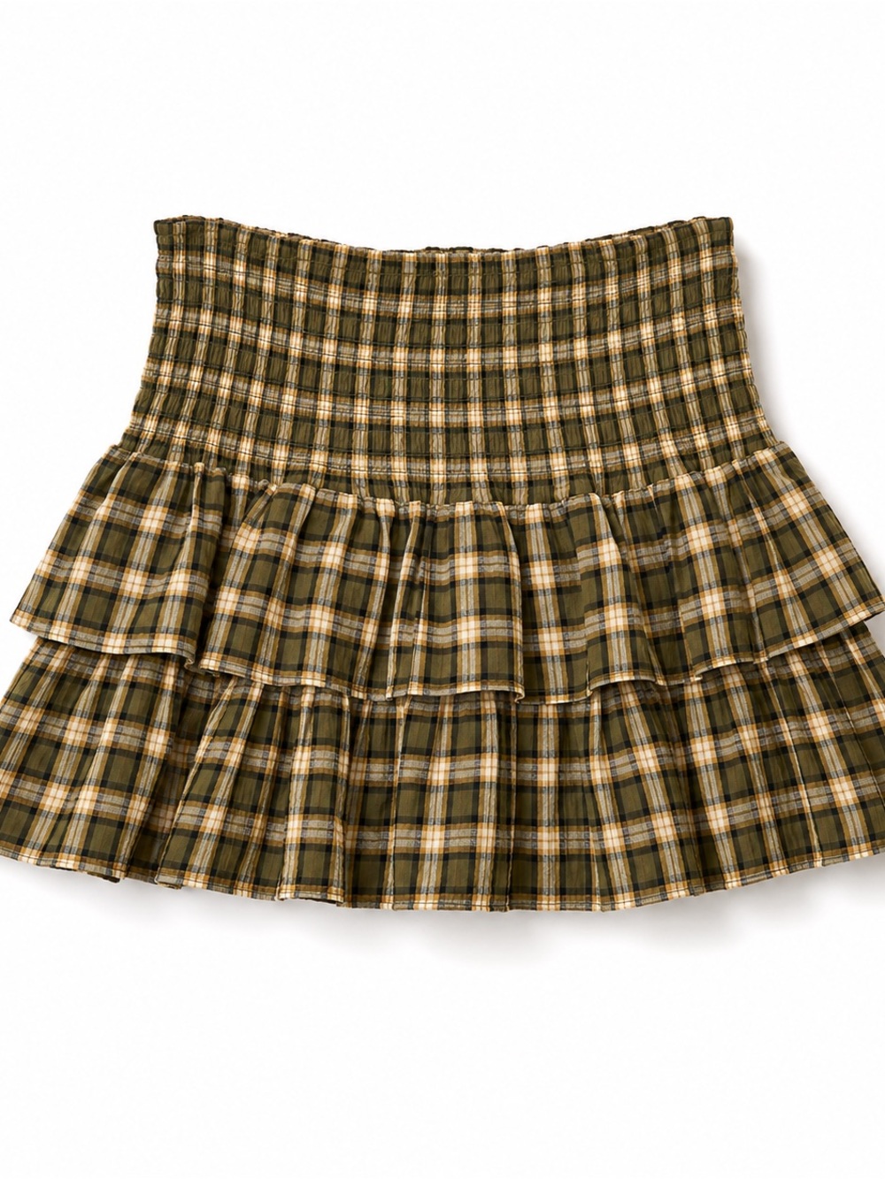 AE High Waisted Ruffle Mini in Leaf Green NWT never worn
